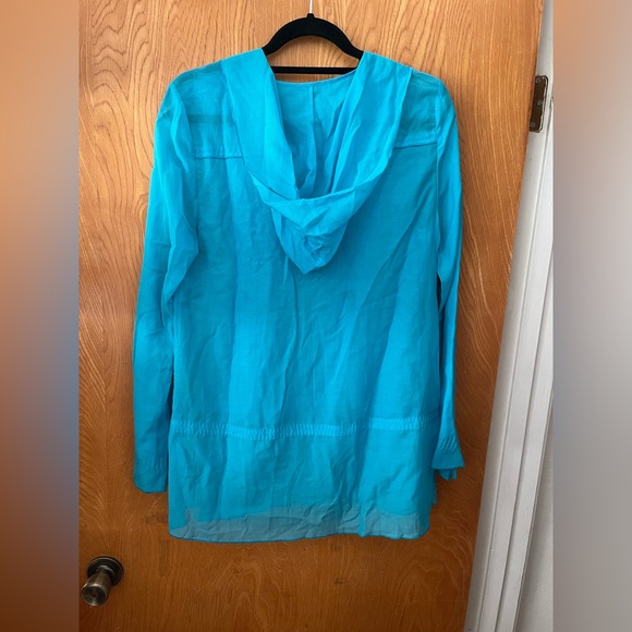 Saltaire hooded pin tucked vneck swim coverup 6 - Picture 10 of 10